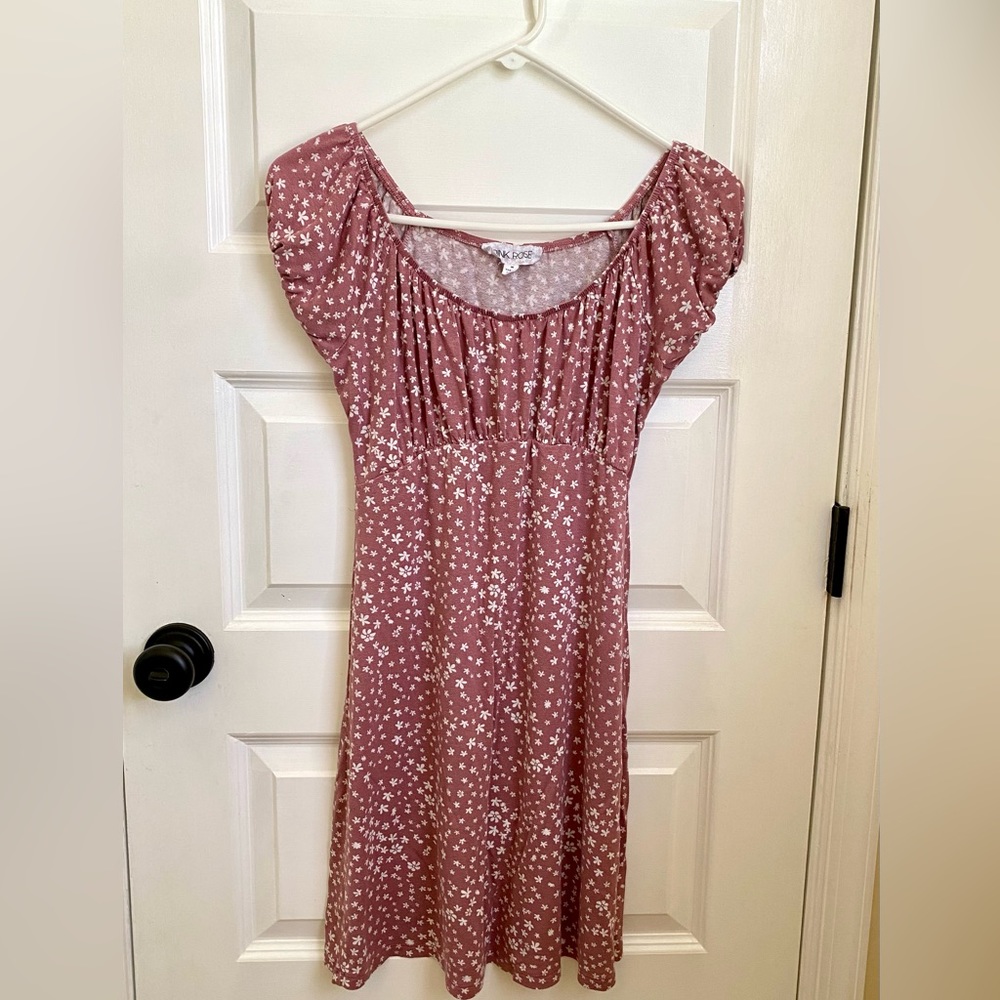 Pink Rose Dress | Pink | Floral | Size Medium